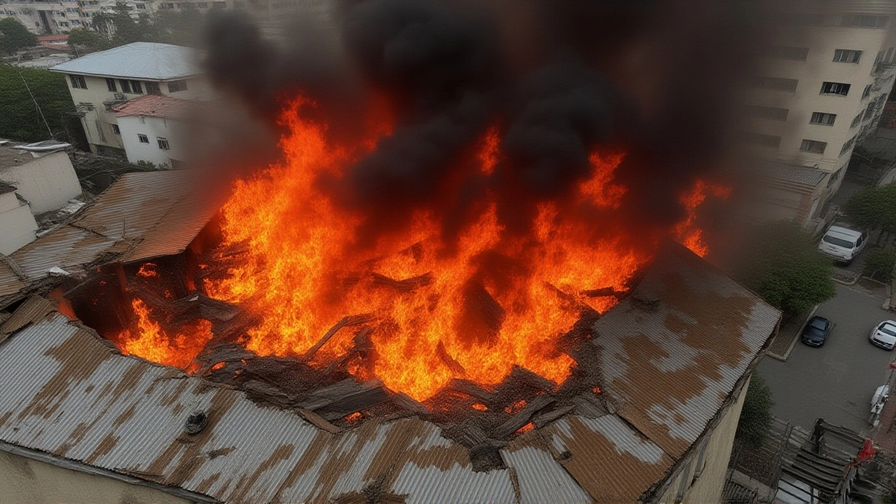 Incendio en centro de Santiago pone en riesgo casona histórica y evacúa a 30 personas